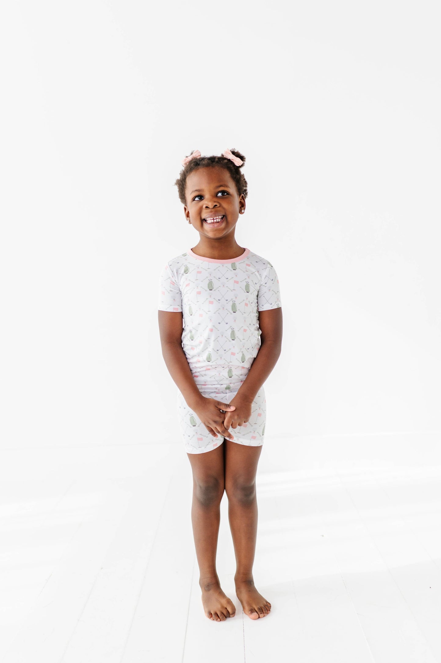 Dressed to the Tee Short Sleeve and Shorts- Pink