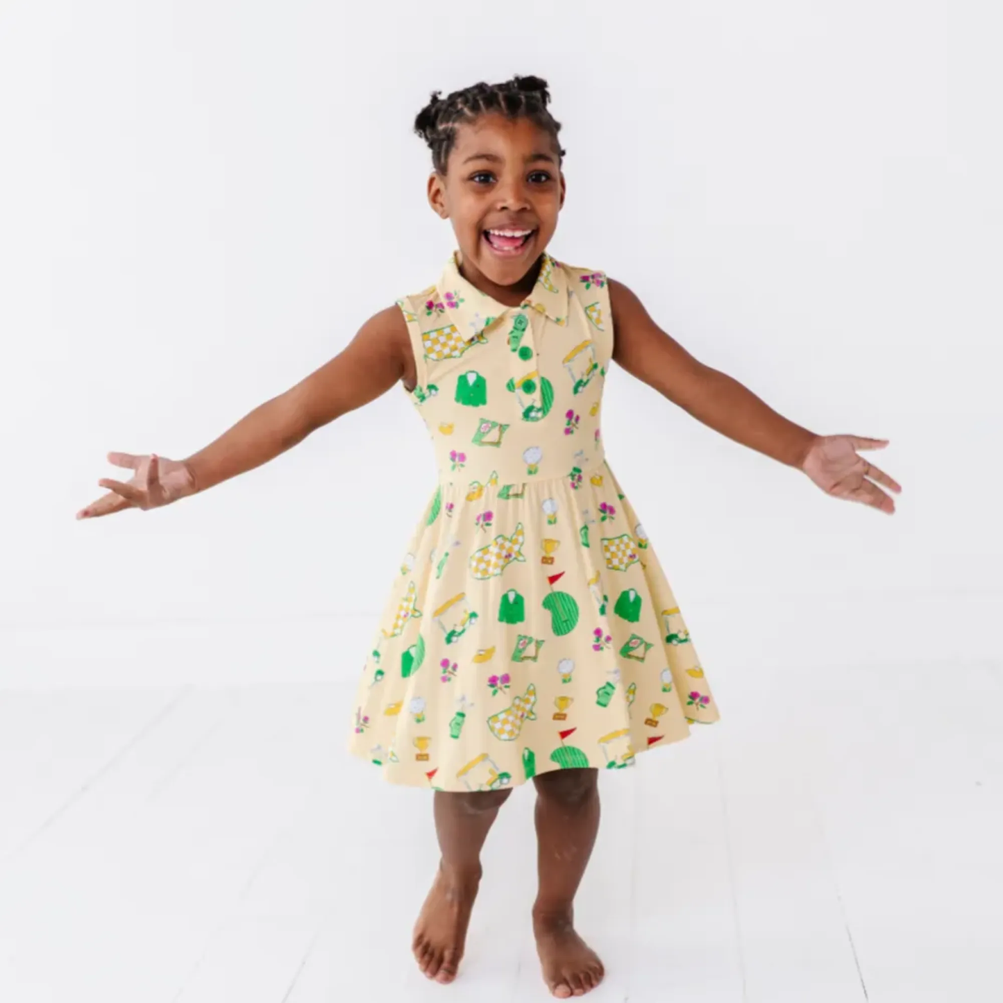 2025 Masters- Dreaming of a Green Jacket Girls Collared Dress
