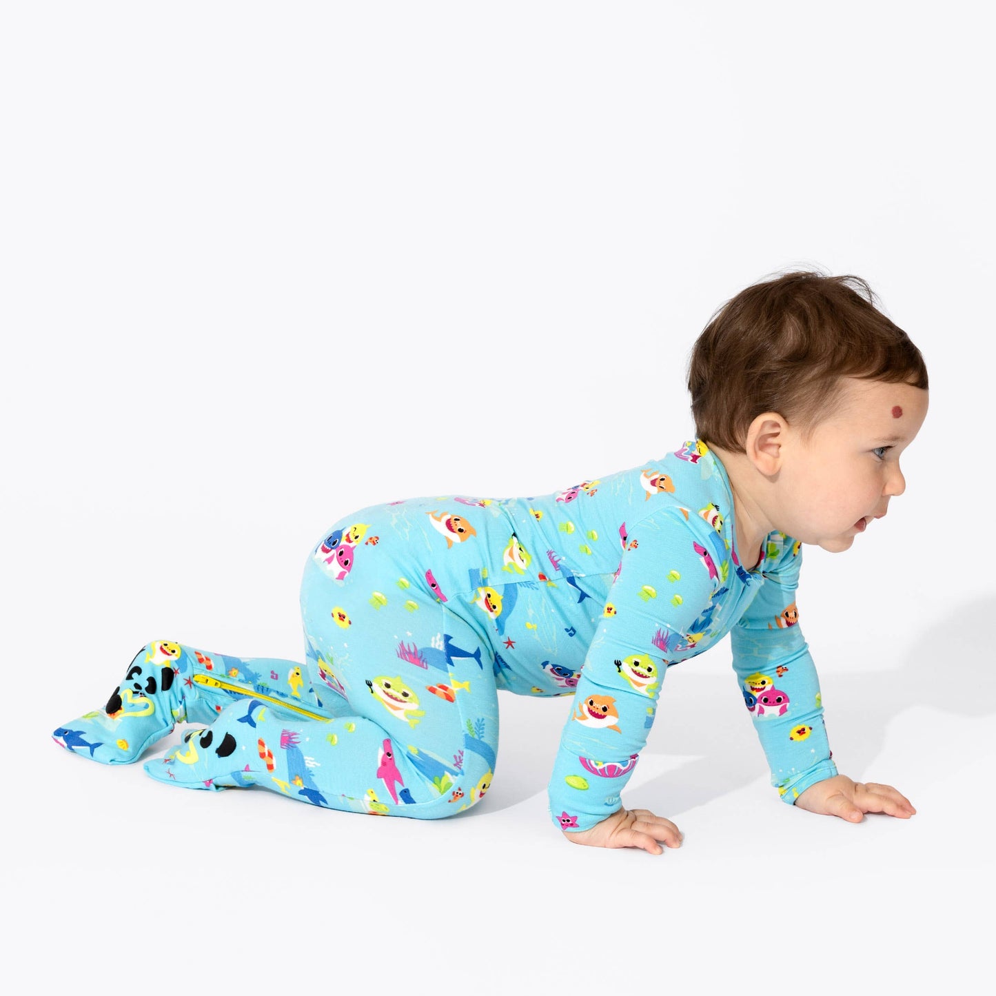 Baby Shark Bamboo Convertible Footie: 18-24 Months