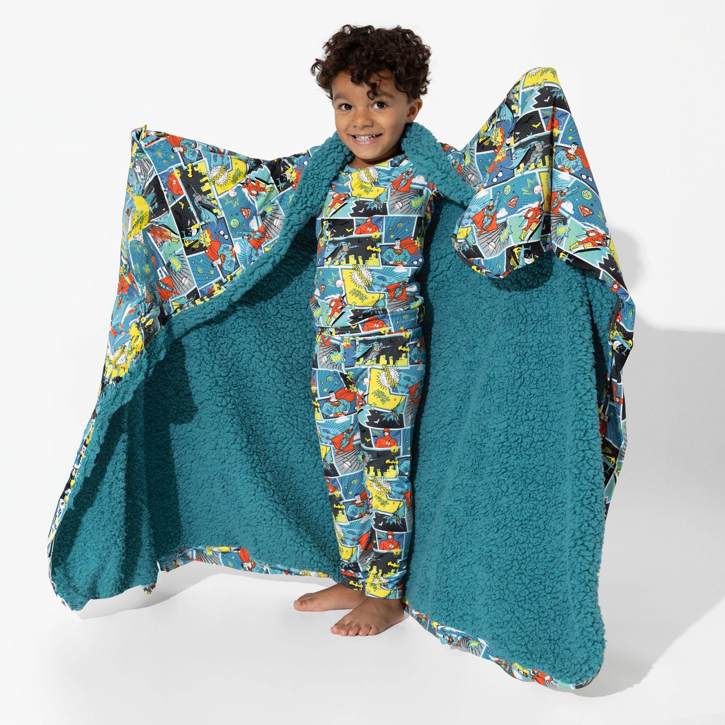 Justice League Heroes Bamboo Kids Pajamas: 9/10Y