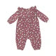 Ruffle Sleeve Romper- PLUM FLORAL