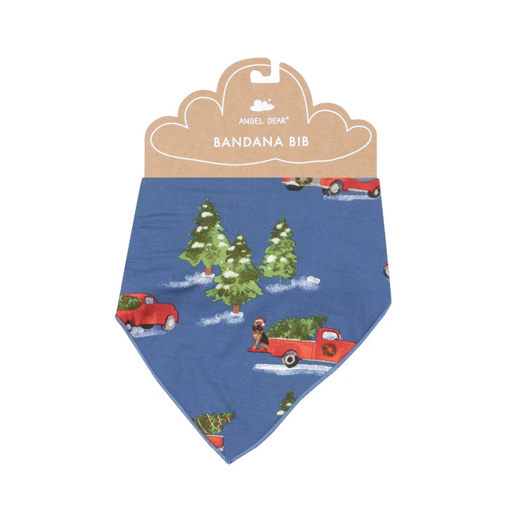Bandana Bib- CHRISTMAS VINTAGE RED TRUCK