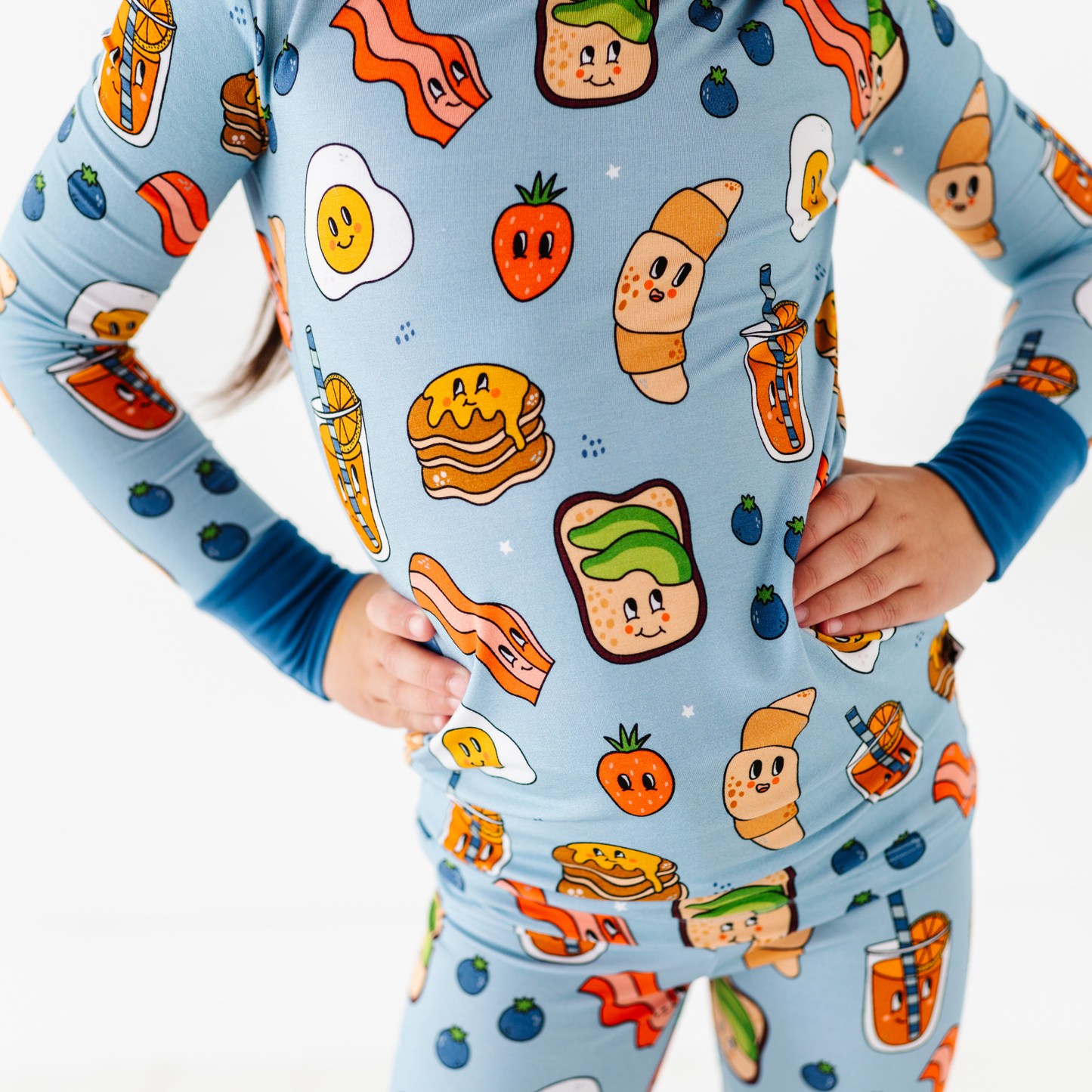 Blue Breakfast Kids Pajamas: 4T