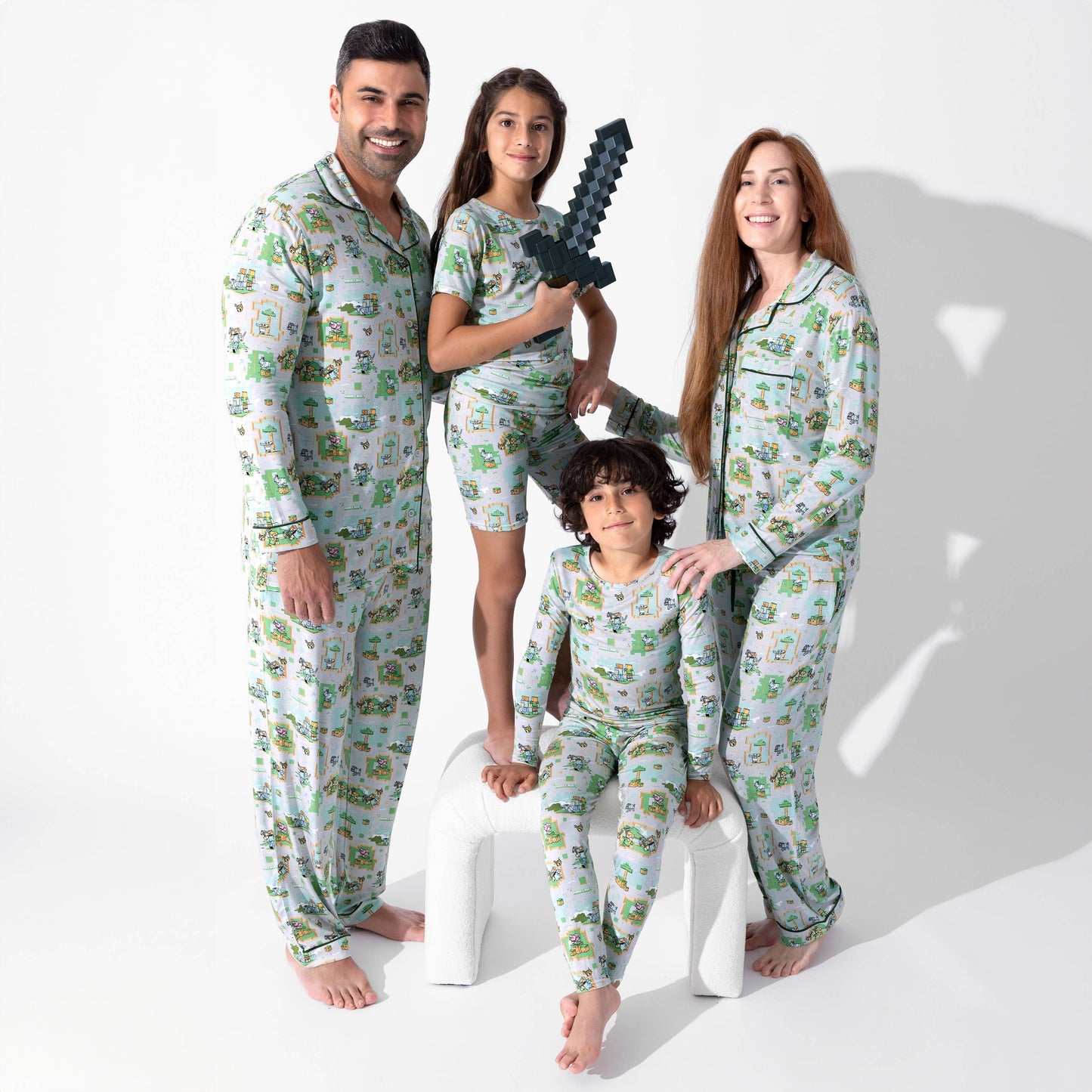 Minecraft Overworld Dreams Bamboo Kids Pajama Short Set