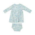 Simple Dress & Bloomer- BLUE MEADOW FLORAL