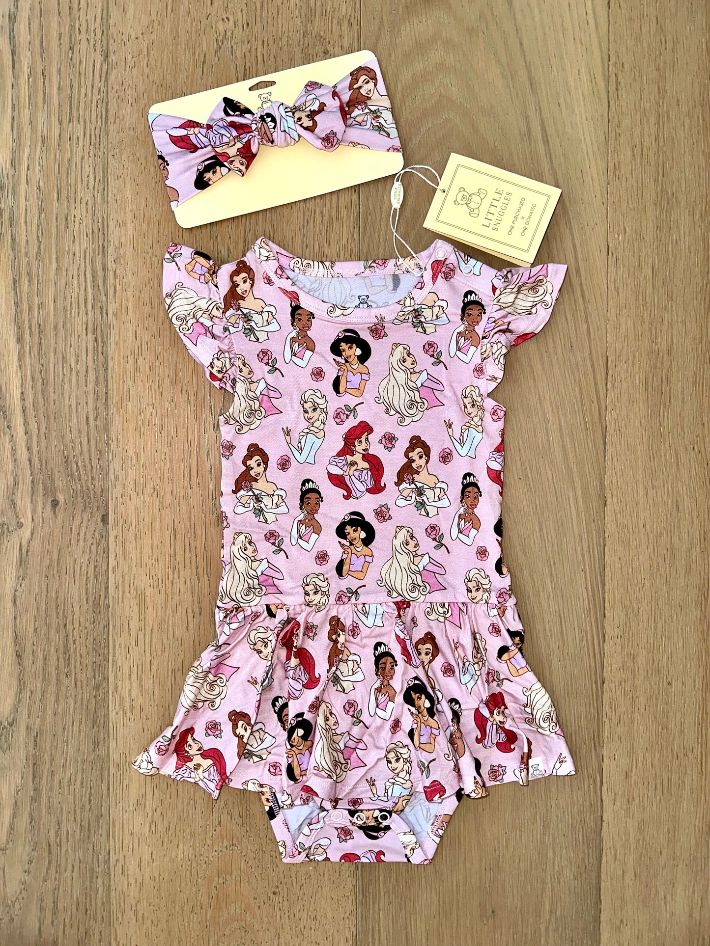 Bamboo Twirl Skirt Bodysuit with Headband (Claire)-MAGIC COLLECTION SWEETHEART PRINCESS