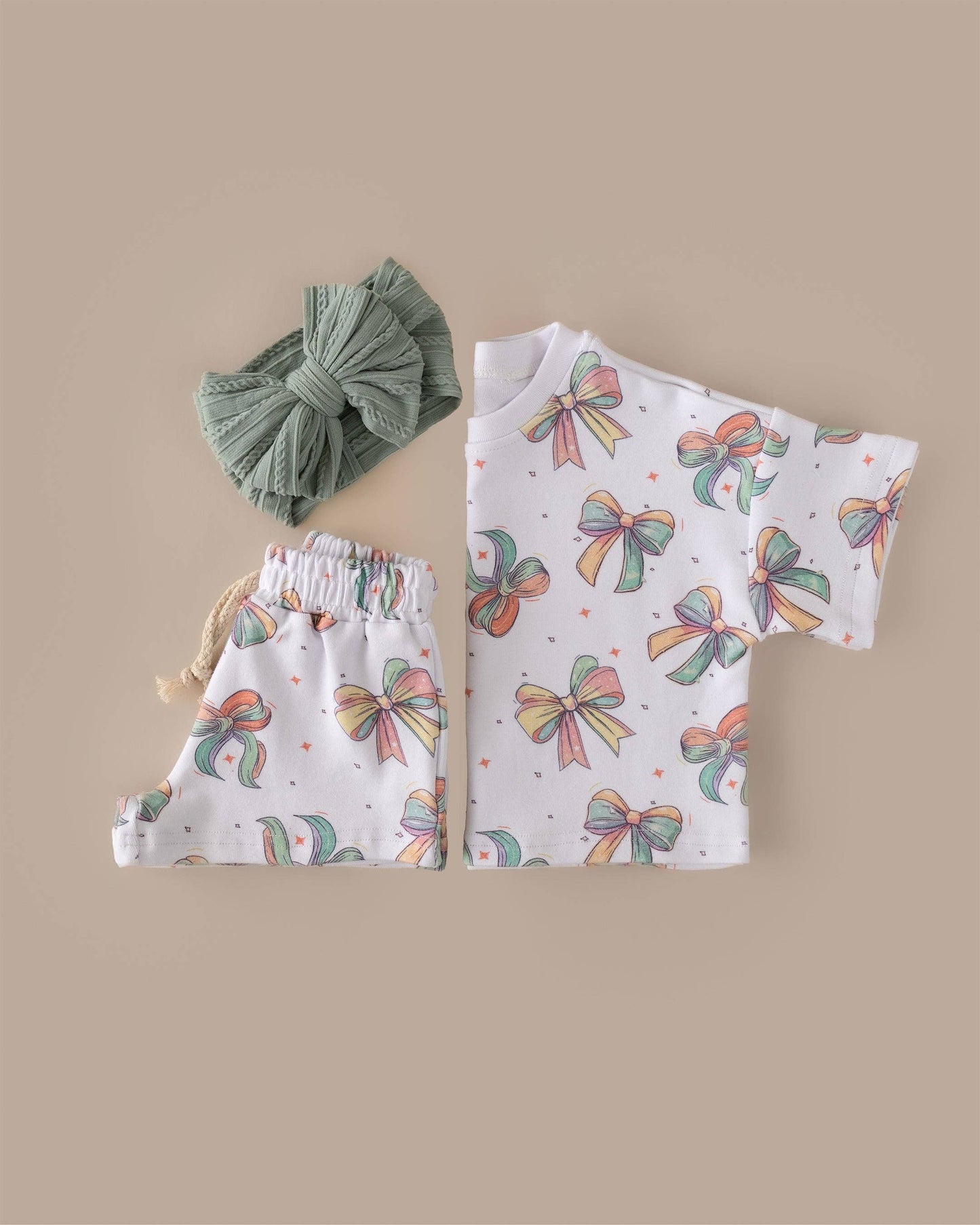 Baby & Kids Shorts Set | Happy Bows: 2T