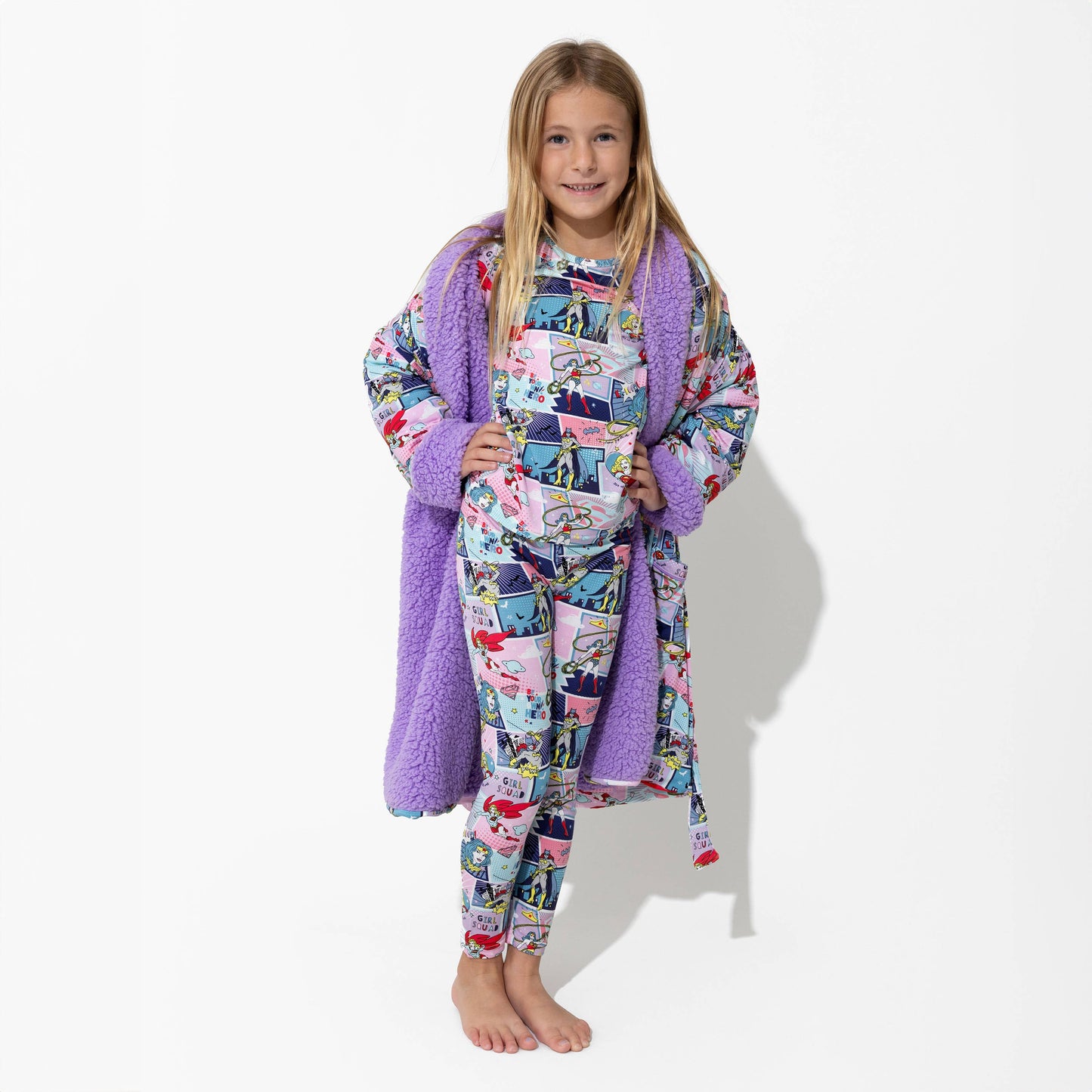 Justice League Heroines Bamboo Kids Pajamas: 5T