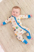 Bamboo Convertible Romper- LEO THE TRUCK CONSTRUCTION BUDDIES