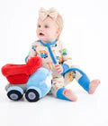 Bamboo Convertible Romper- LEO THE TRUCK CONSTRUCTION BUDDIES