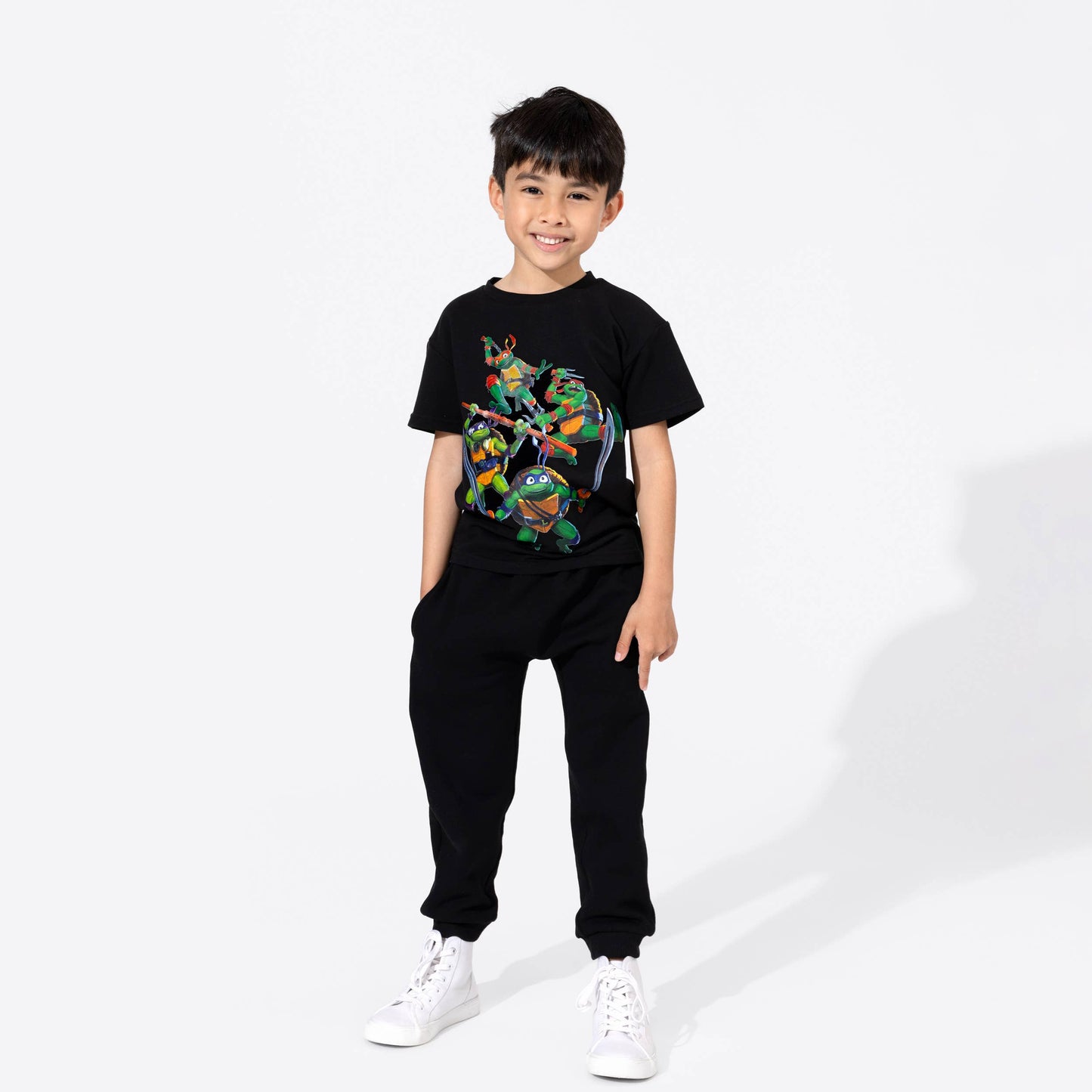 Teenage Mutant Ninja Turtle Mutant Mayhem Obsidian Black Bamboo Terry Daywear T-Shirt