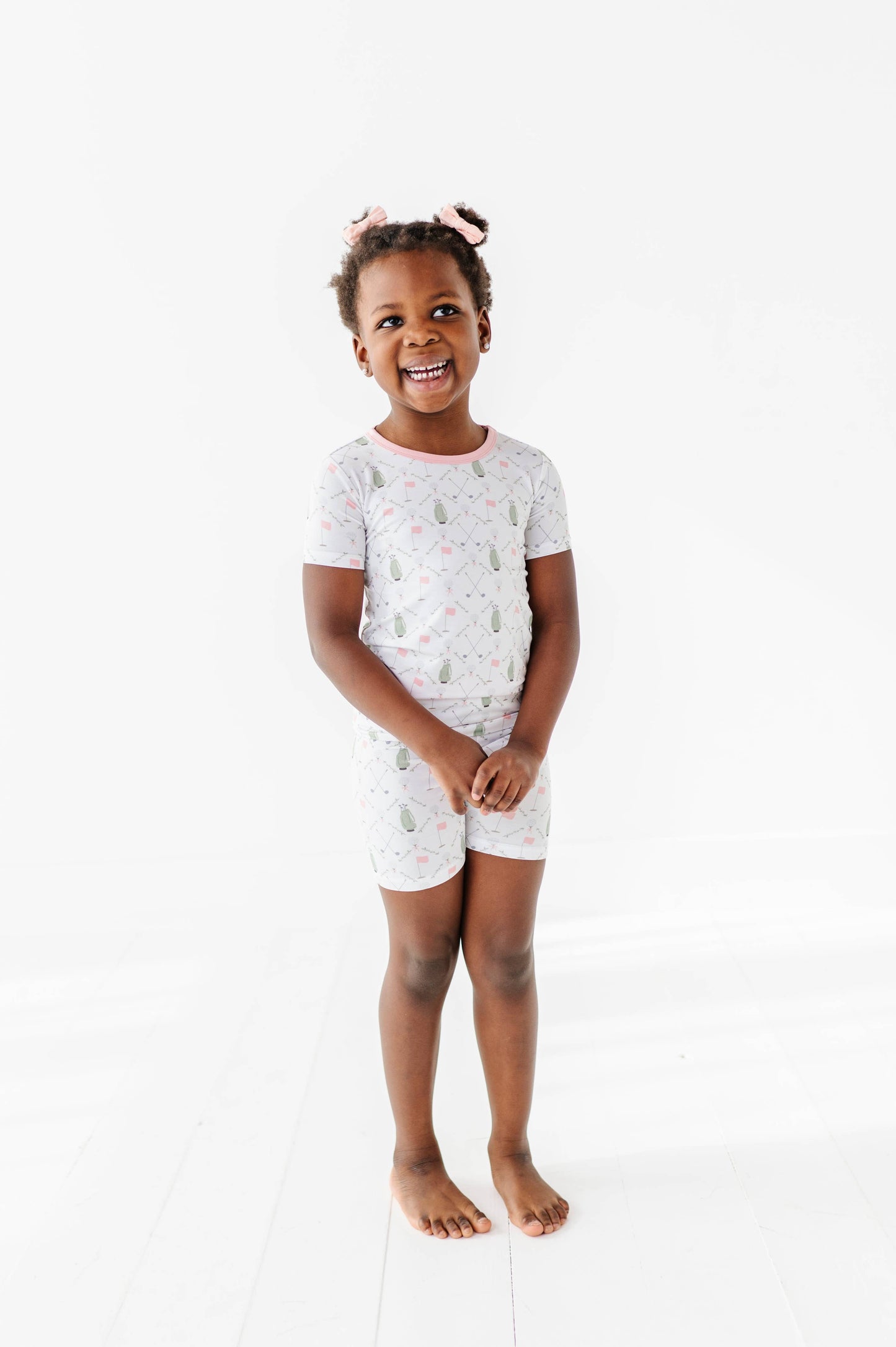 Dressed to the Tee Short Sleeve and Shorts- Pink
