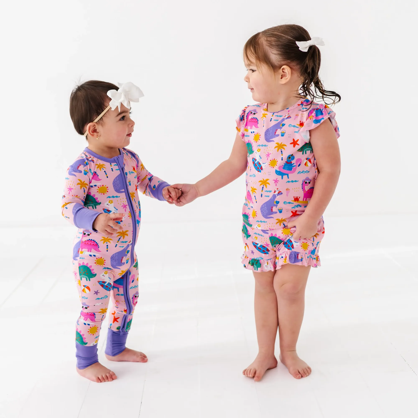 Pink Dino Convertible Footie: 2T