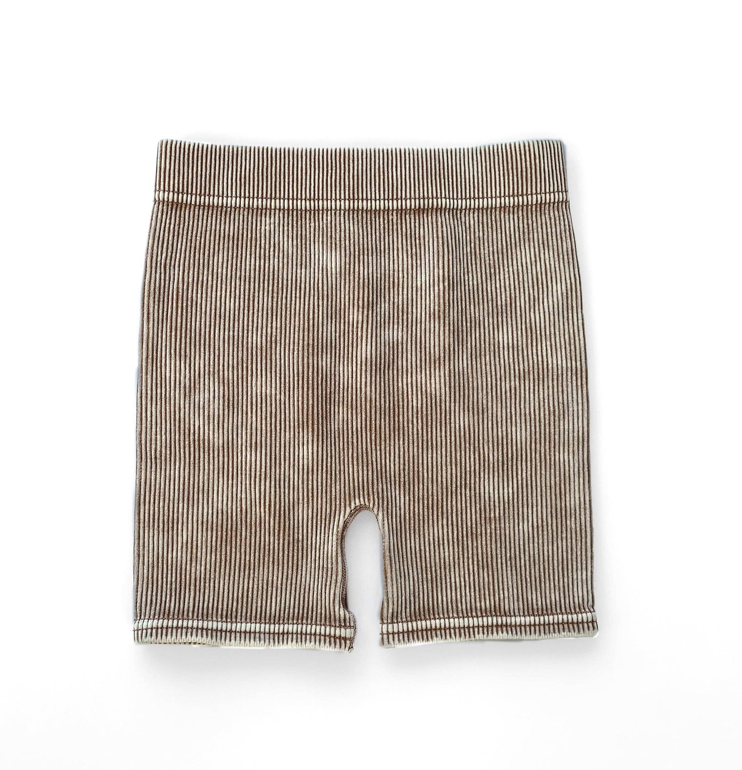 ACID WASH BIKER SHORTS - CAMEL: 2T