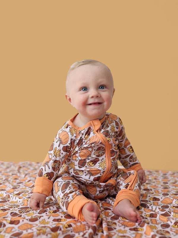 Dream Convertible Romper- TURKEY & TOUCHDOWNS