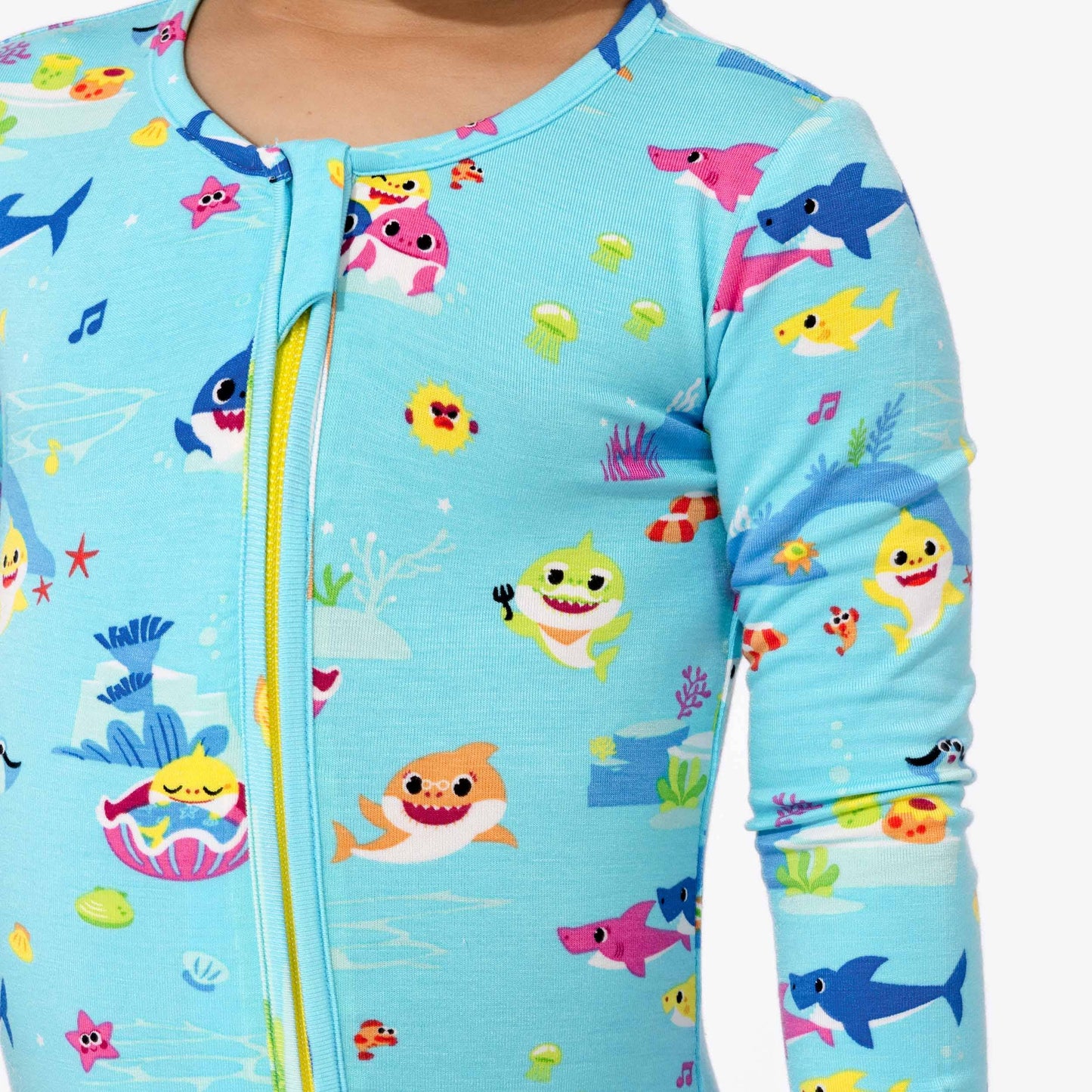 Baby Shark Bamboo Convertible Footie: 18-24 Months