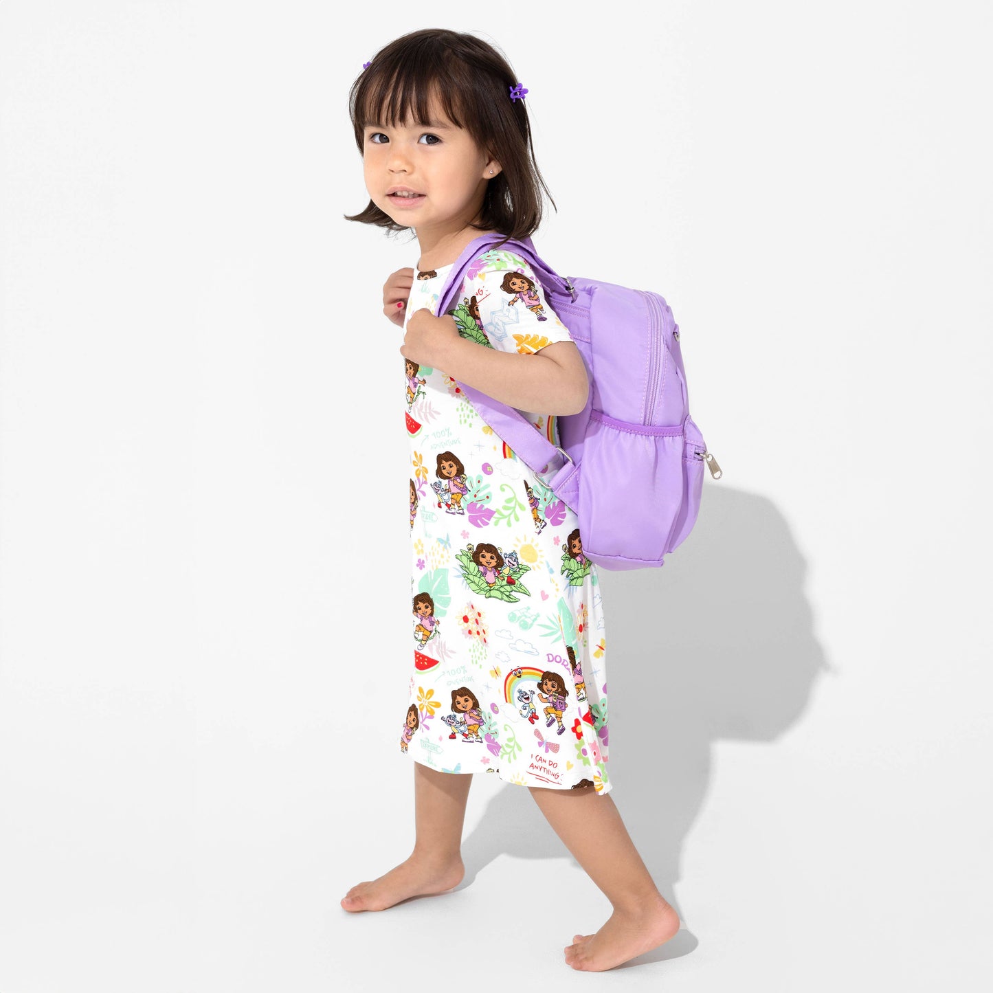 Dora: Tropical Dreams Bamboo Girls' Short Sleeve Dress