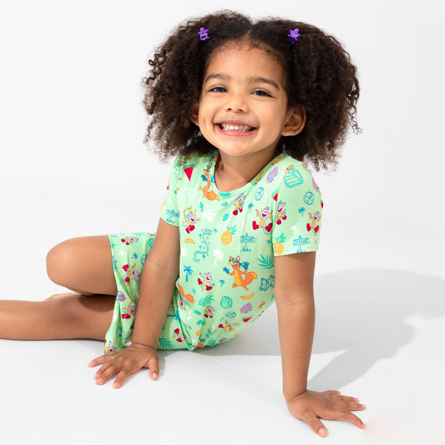 Dora: Boots' Jungle Adventure Bamboo Girls' Short Sleeve Dress