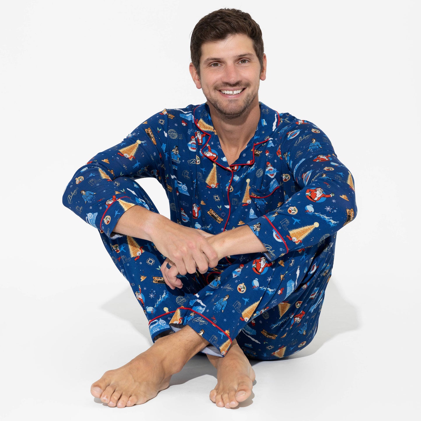 The Polar Express Bamboo Men's Pajama Set: L