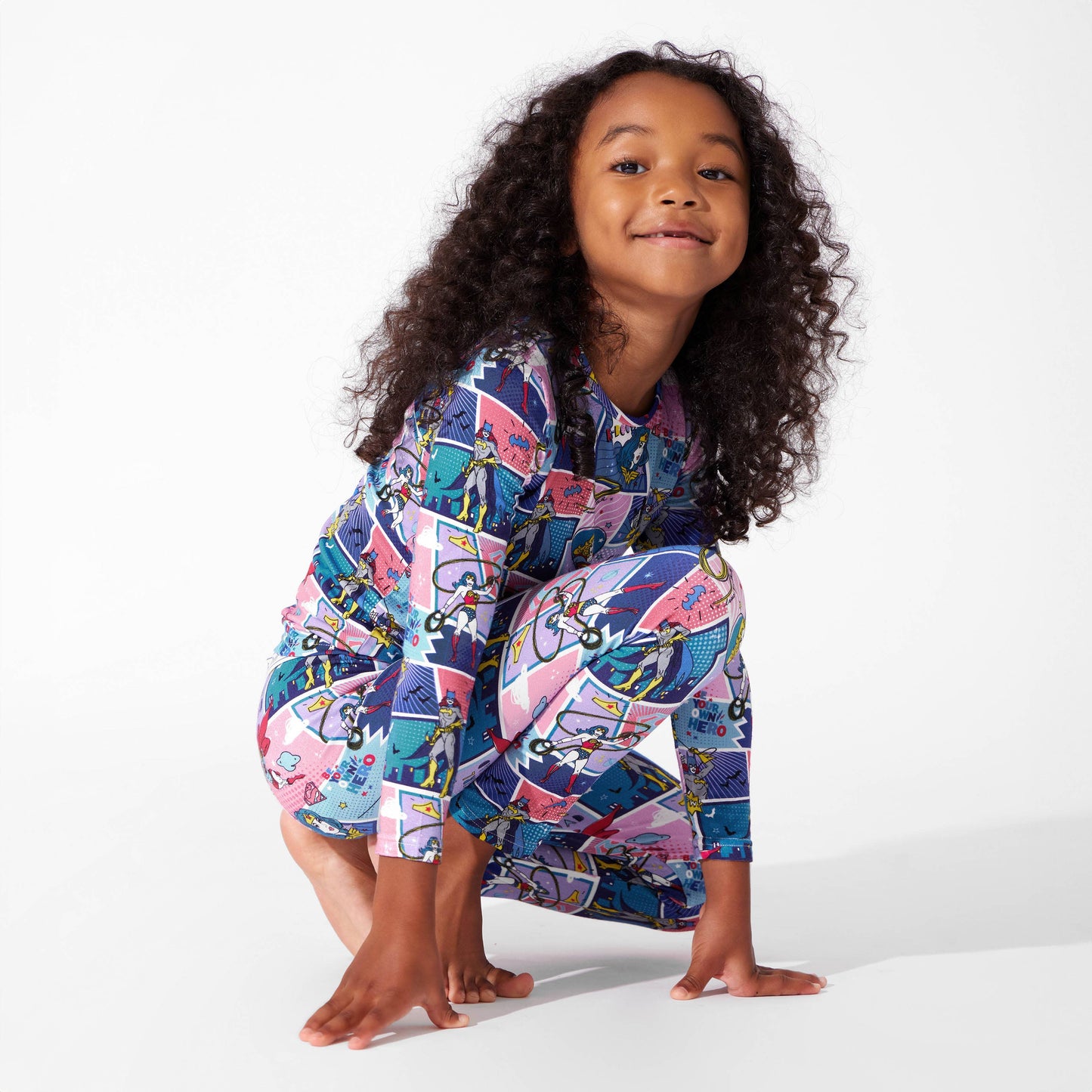 Justice League Heroines Bamboo Kids Pajamas: 5T