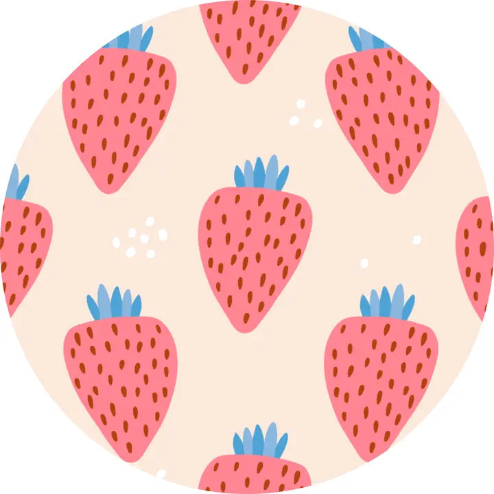 Short Sleeve Ruffle Romper- YOU'RE MY JAM STRAWBERRY