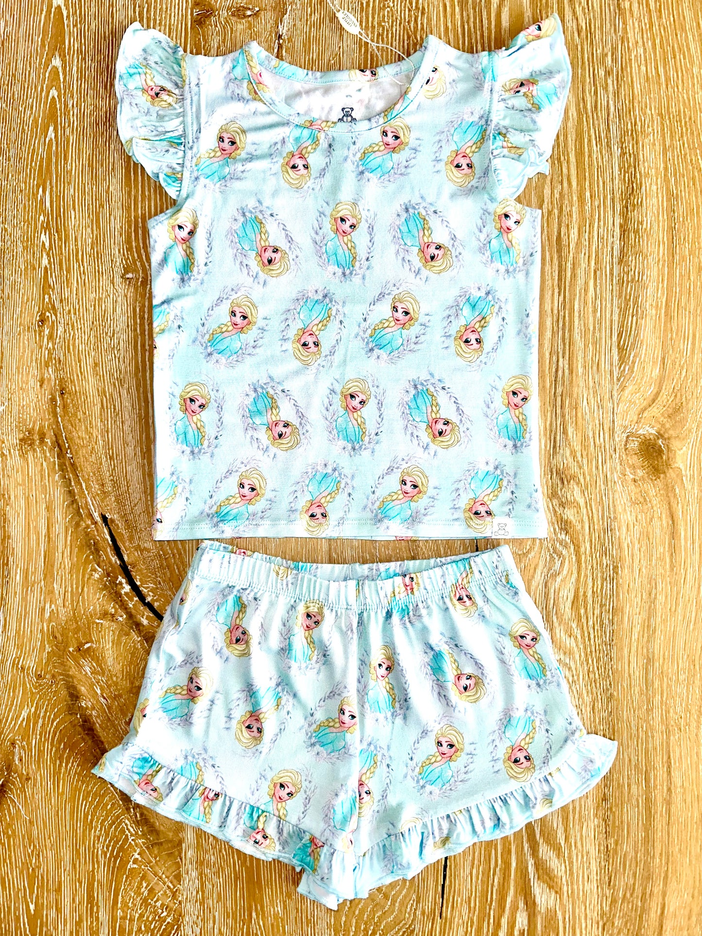 Bamboo Flutter Sleeve & Shorts Lounge Set (Olivia)- MAGICAL ICE PRINCESS