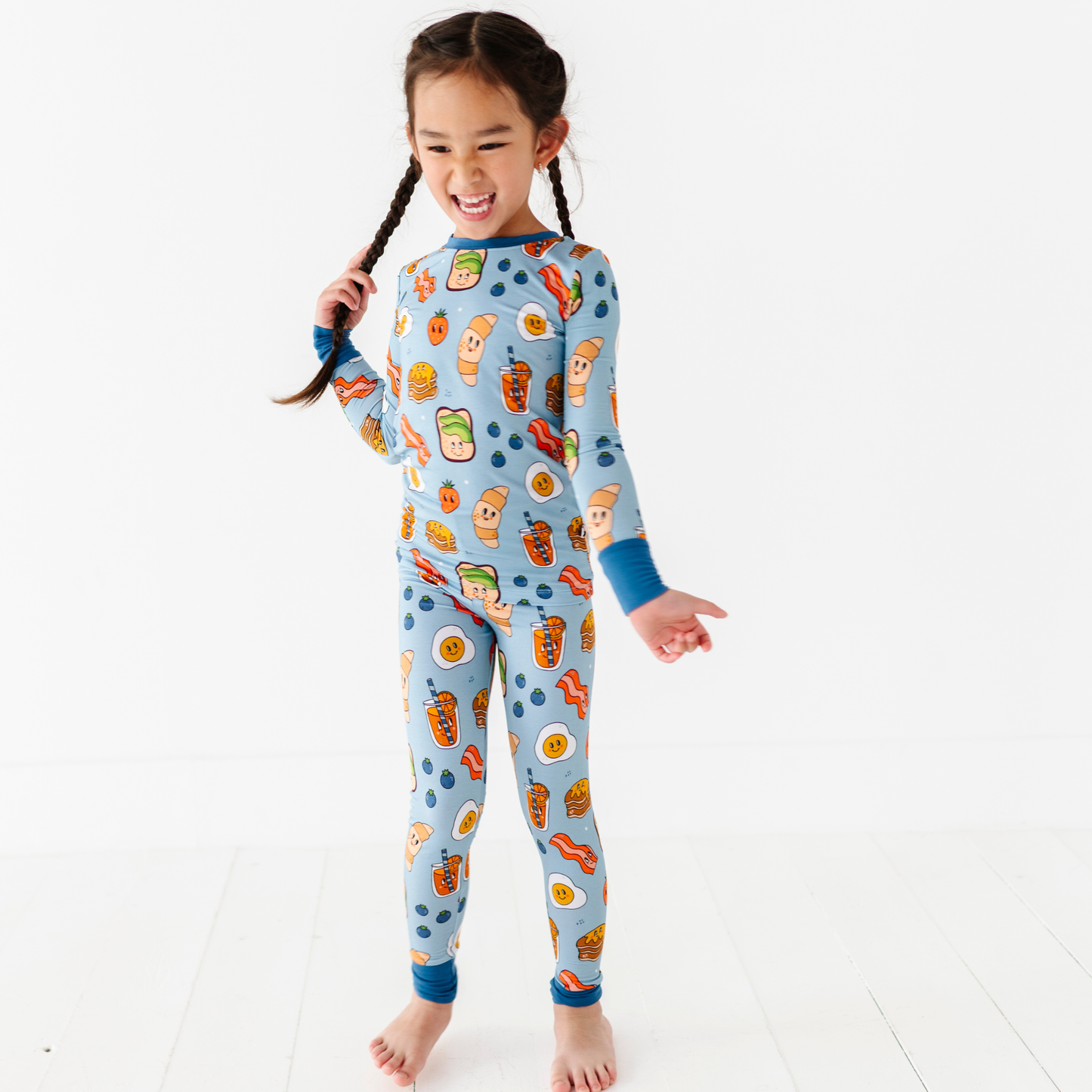 Blue Breakfast Kids Pajamas: 4T