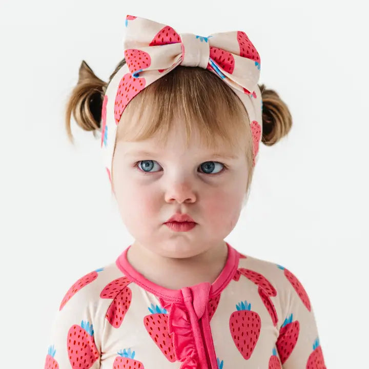 Short Sleeve Ruffle Romper- YOU'RE MY JAM STRAWBERRY