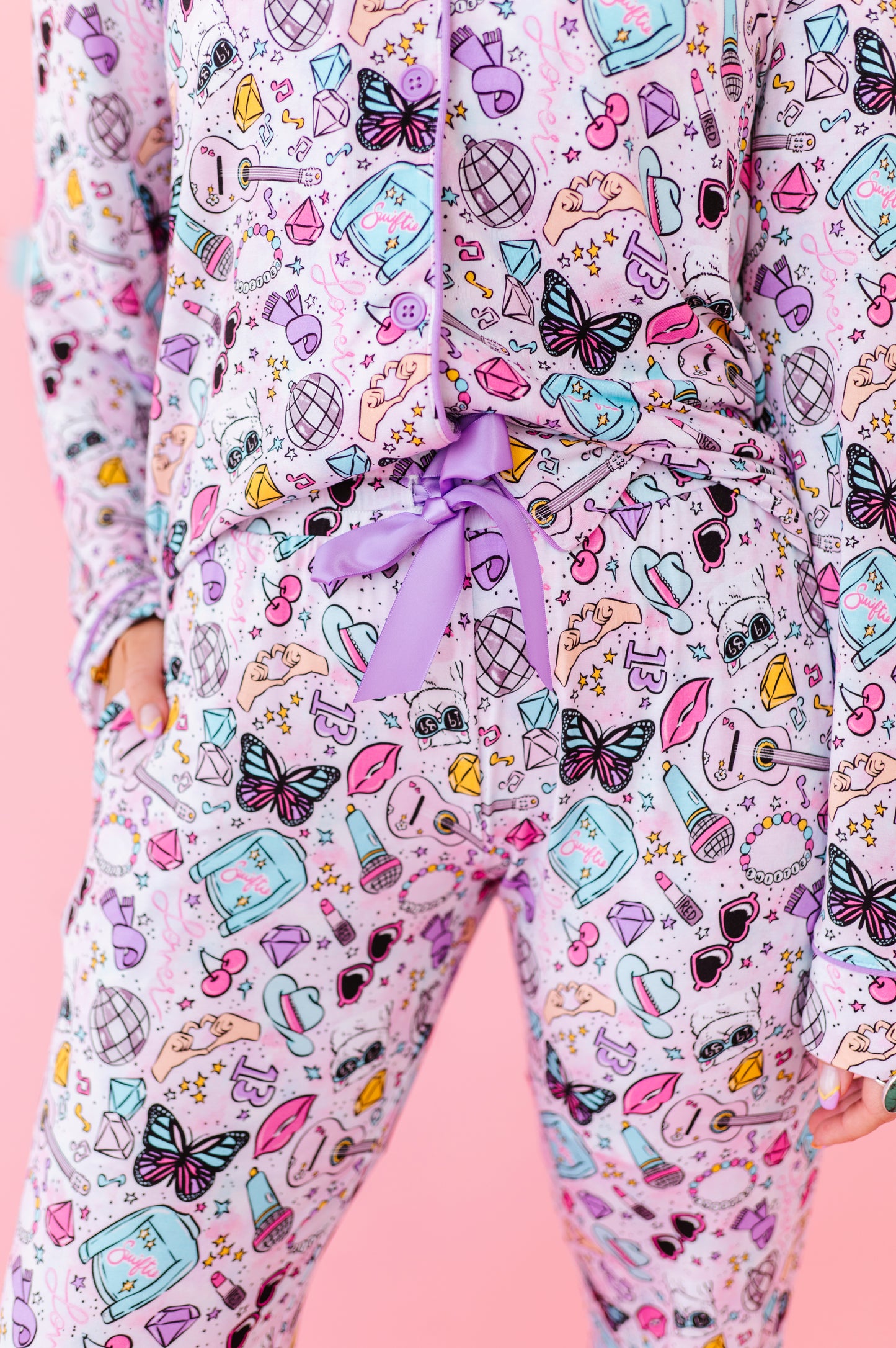 LOOK WHAT YOU MADE ME SNOOZE SWIFTIES Women's Luxe Lounge Set