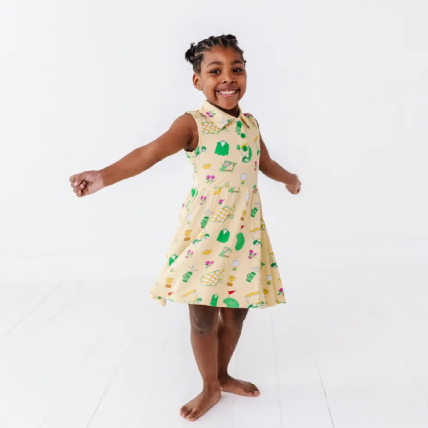2025 Masters- Dreaming of a Green Jacket Girls Collared Dress
