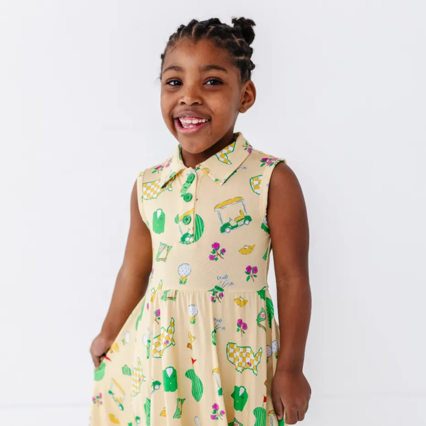 2025 Masters- Dreaming of a Green Jacket Girls Collared Dress