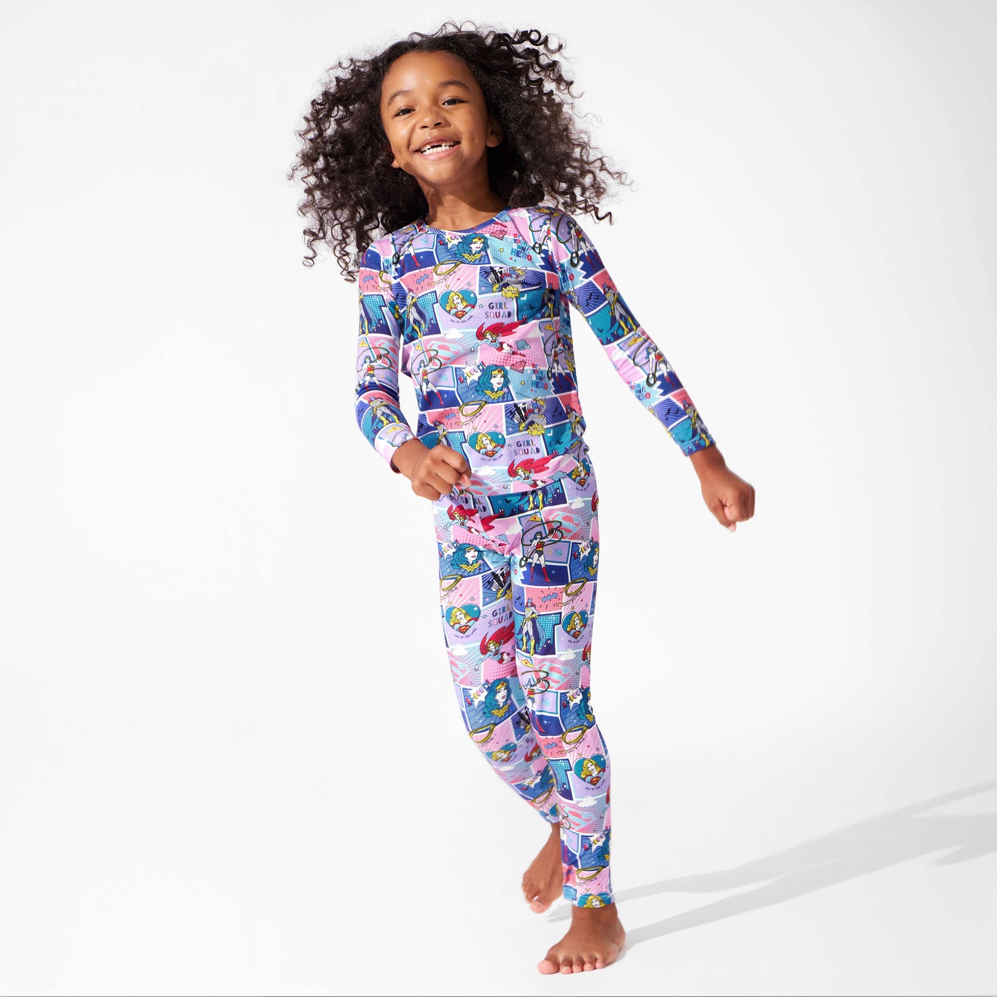 Justice League Heroines Bamboo Kids Pajamas: 5T