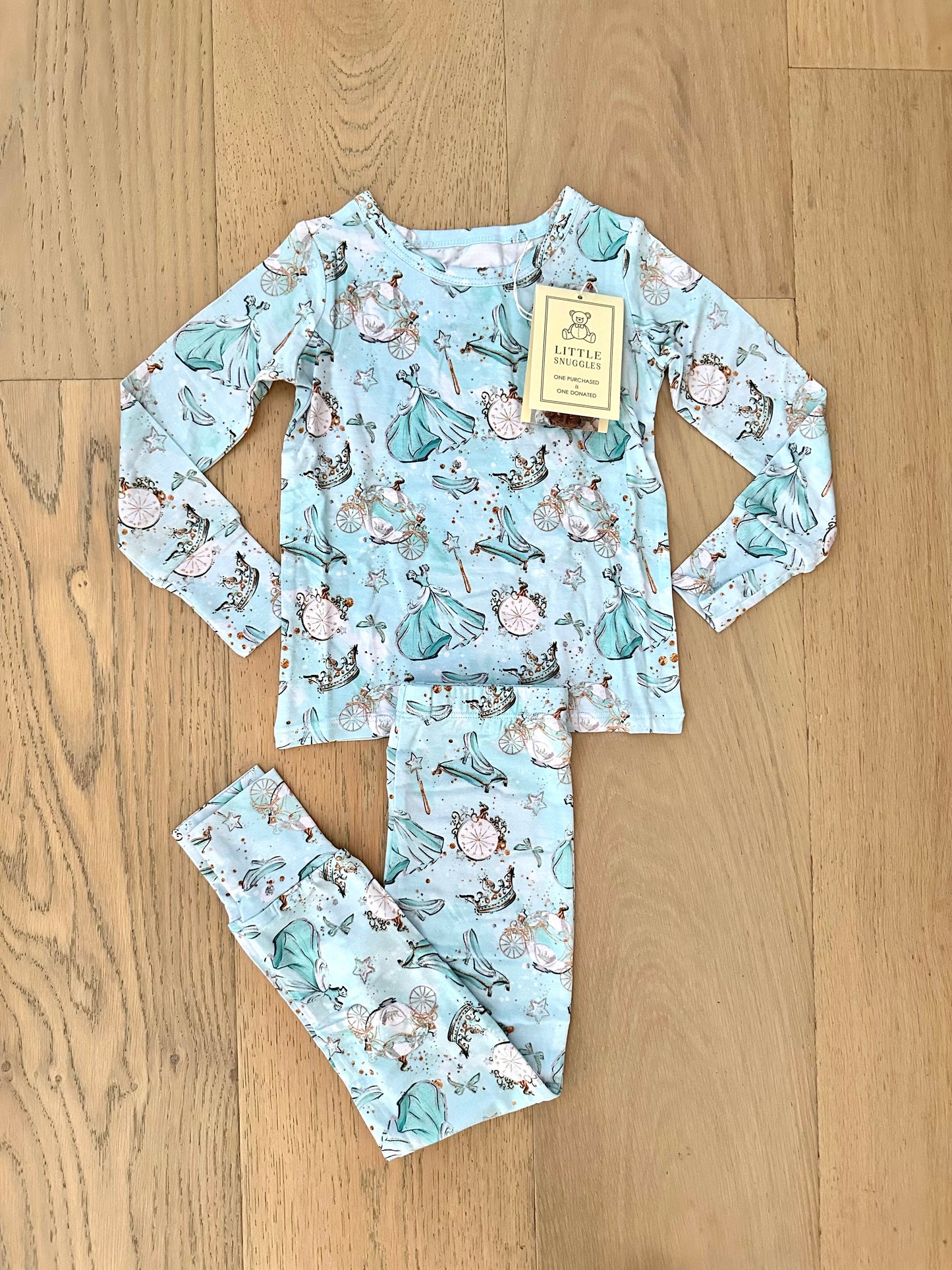 Bamboo (Willow) Long Sleeve Lounge Set- CINDERELLA FUN FAVORITES GLASS SLIPPERS