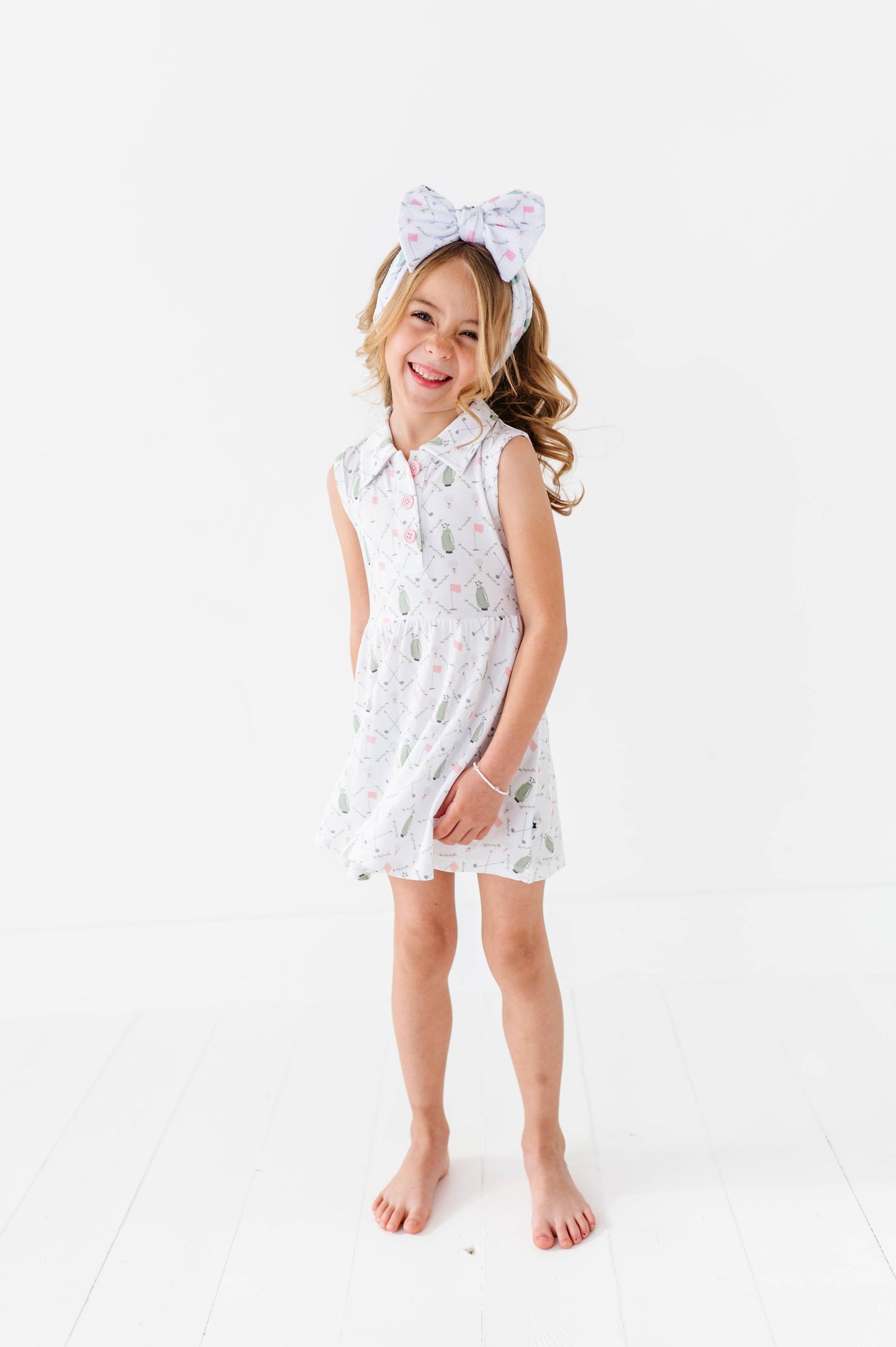 Dressed to the Tee Collared Dress- Pink
