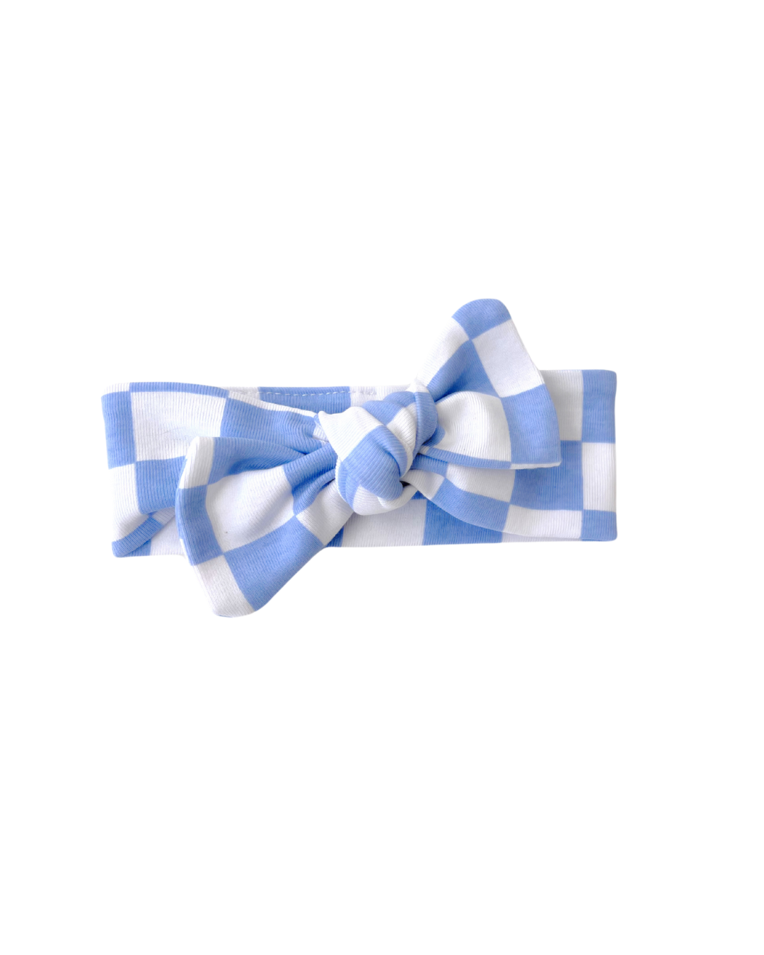Checkered Headband | Blue: One Size