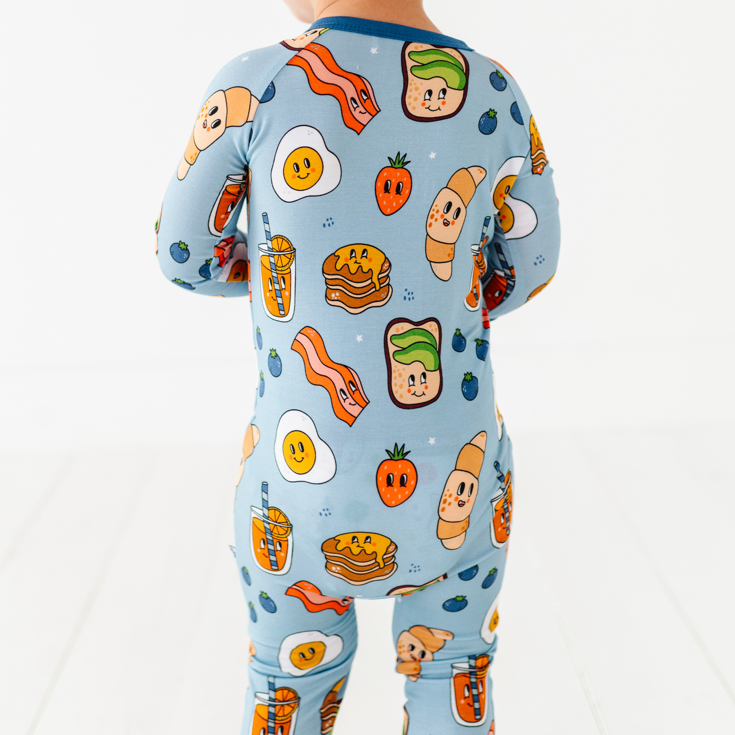 Blue Breakfast Convertible Footie: 12-18 Months