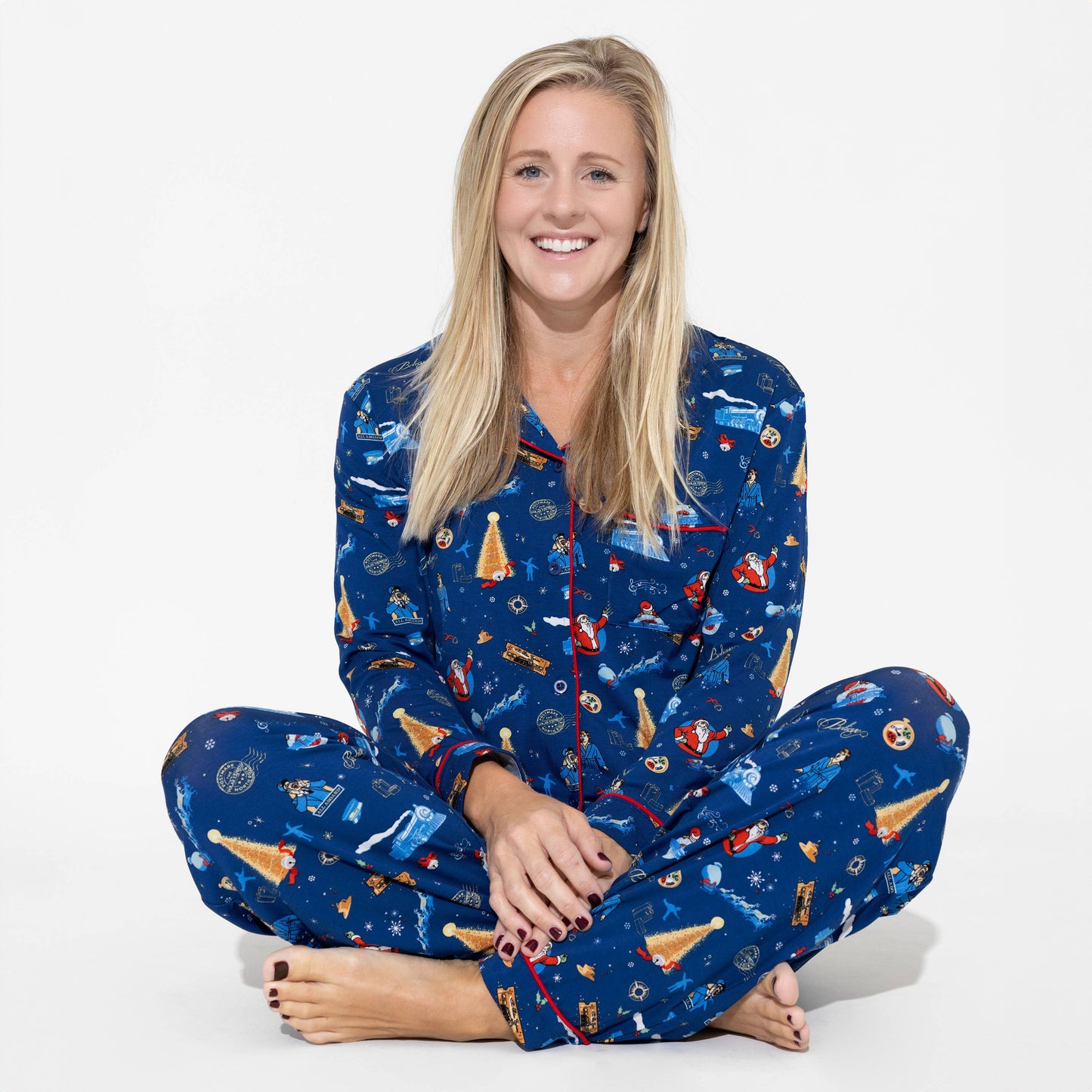 The Polar Express Bamboo Women's Pajama Set: M