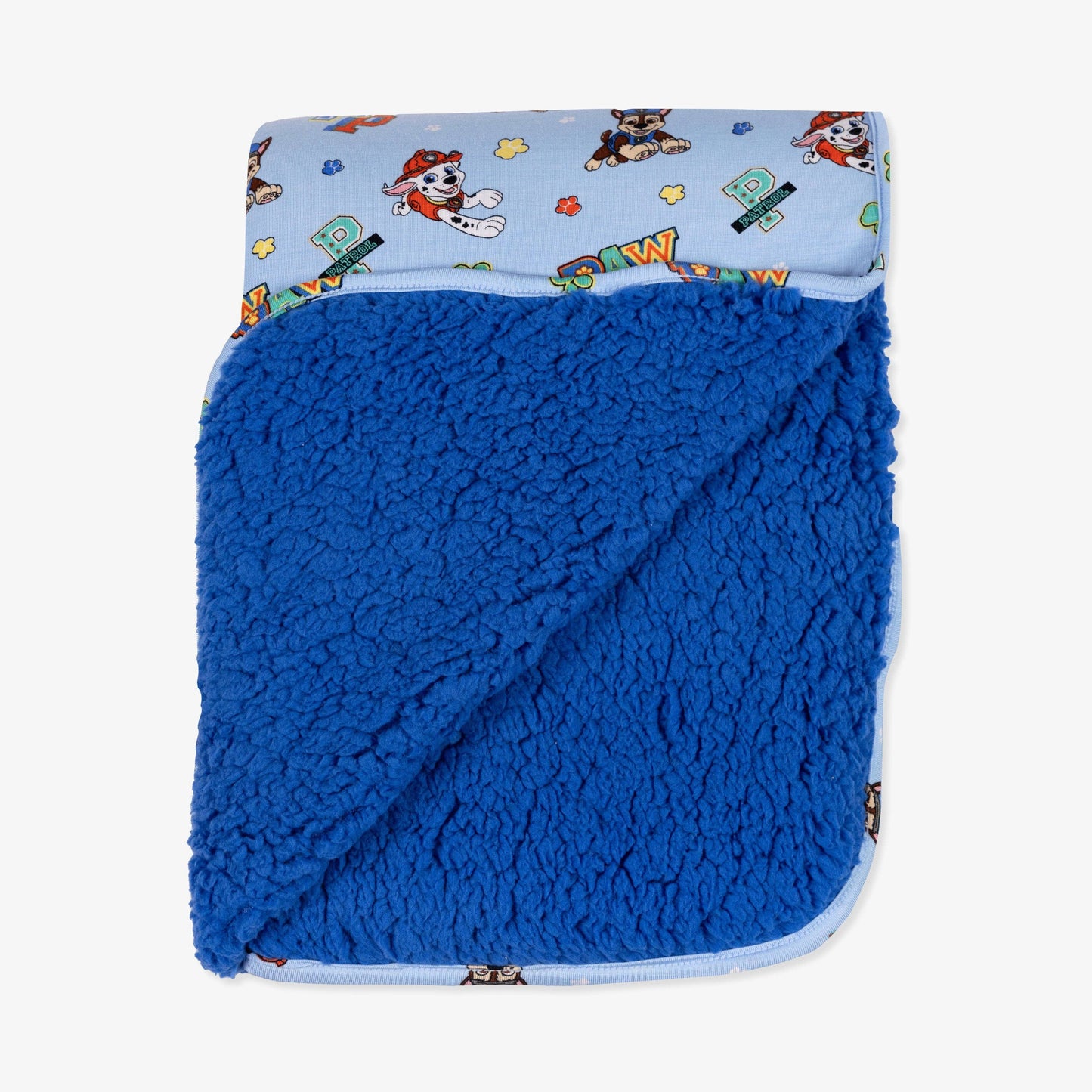 PAW Patrol: Varsity Blue Bamboo Sherpa Blanket: 45 x 60 in