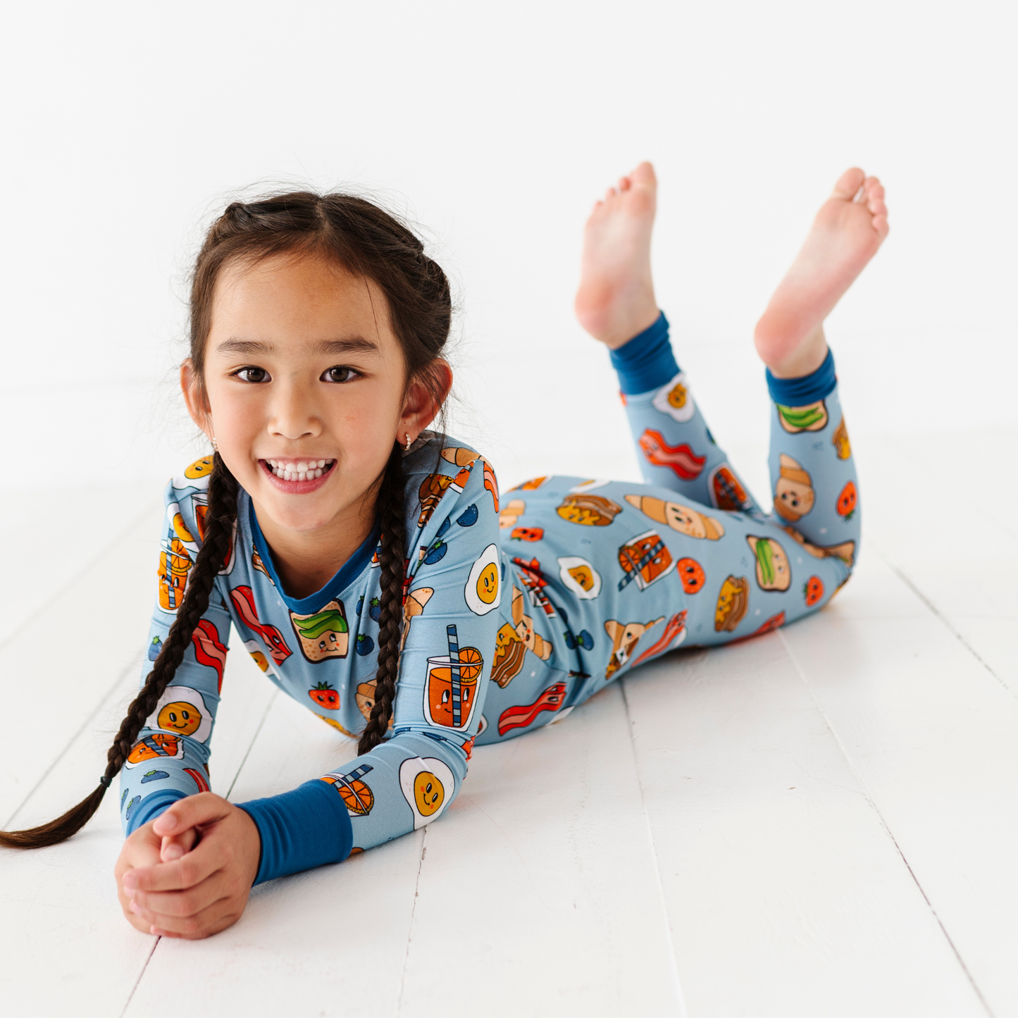 Blue Breakfast Kids Pajamas: 4T