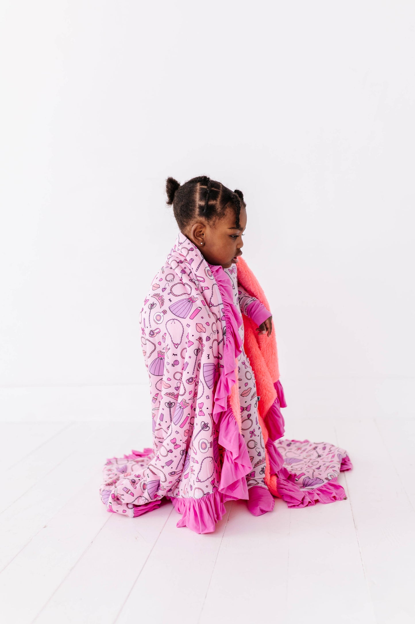 Sleeping Cutie Ruffle Blanket: One Size