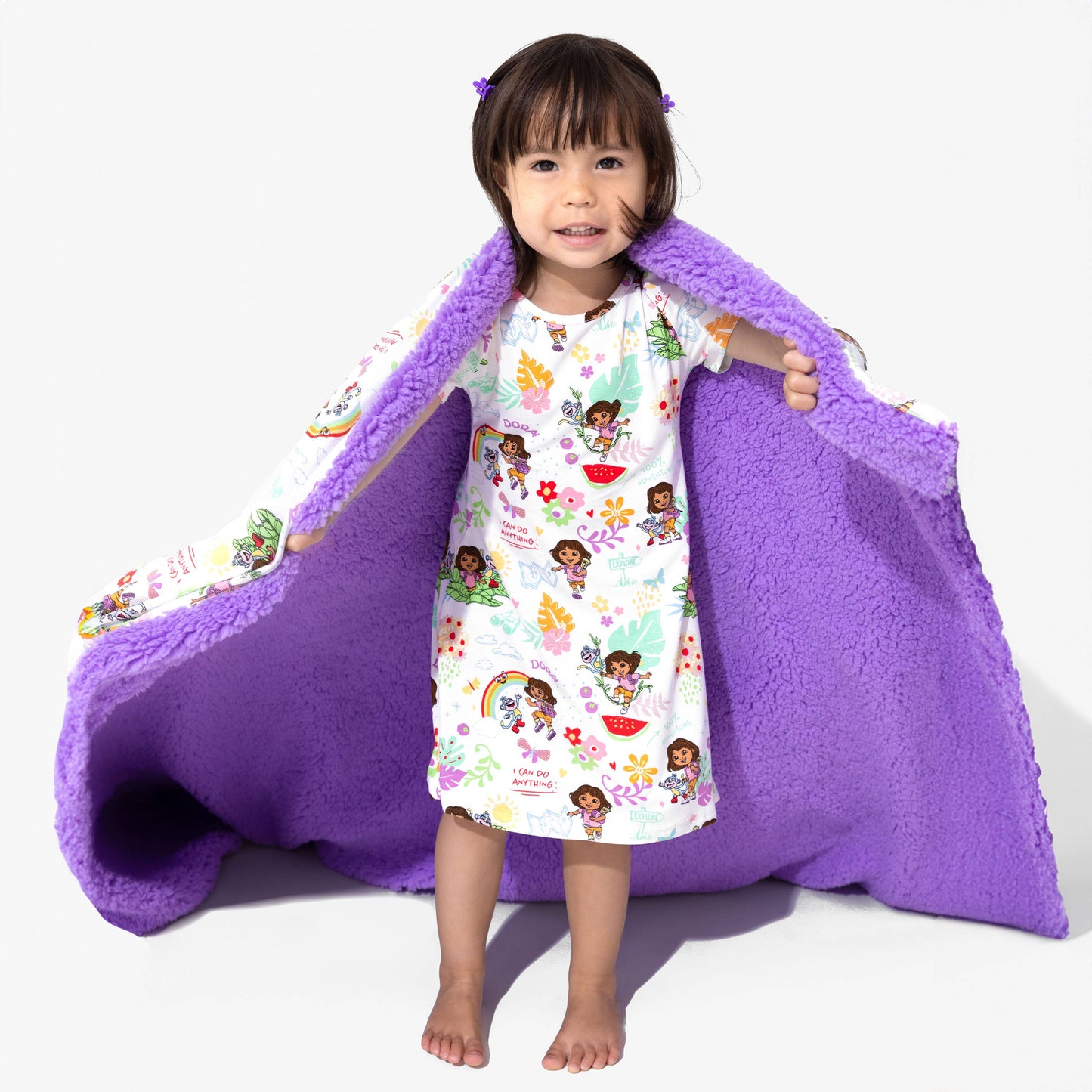 Dora: Tropical Dreams Bamboo Girls' Short Sleeve Dress
