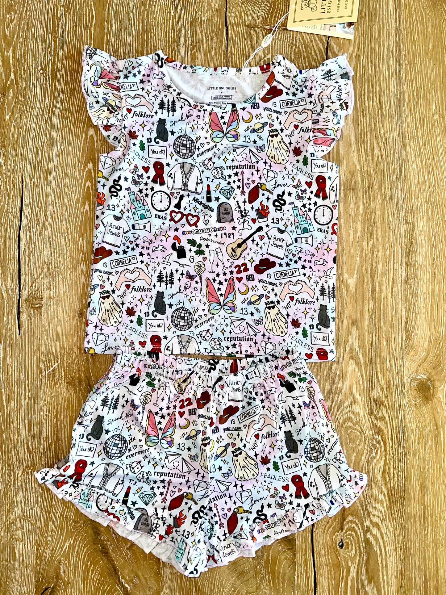 Bamboo Flutter Sleeve & Shorts Lounge Set (Olivia)- GIFTS GALORE ON TOUR