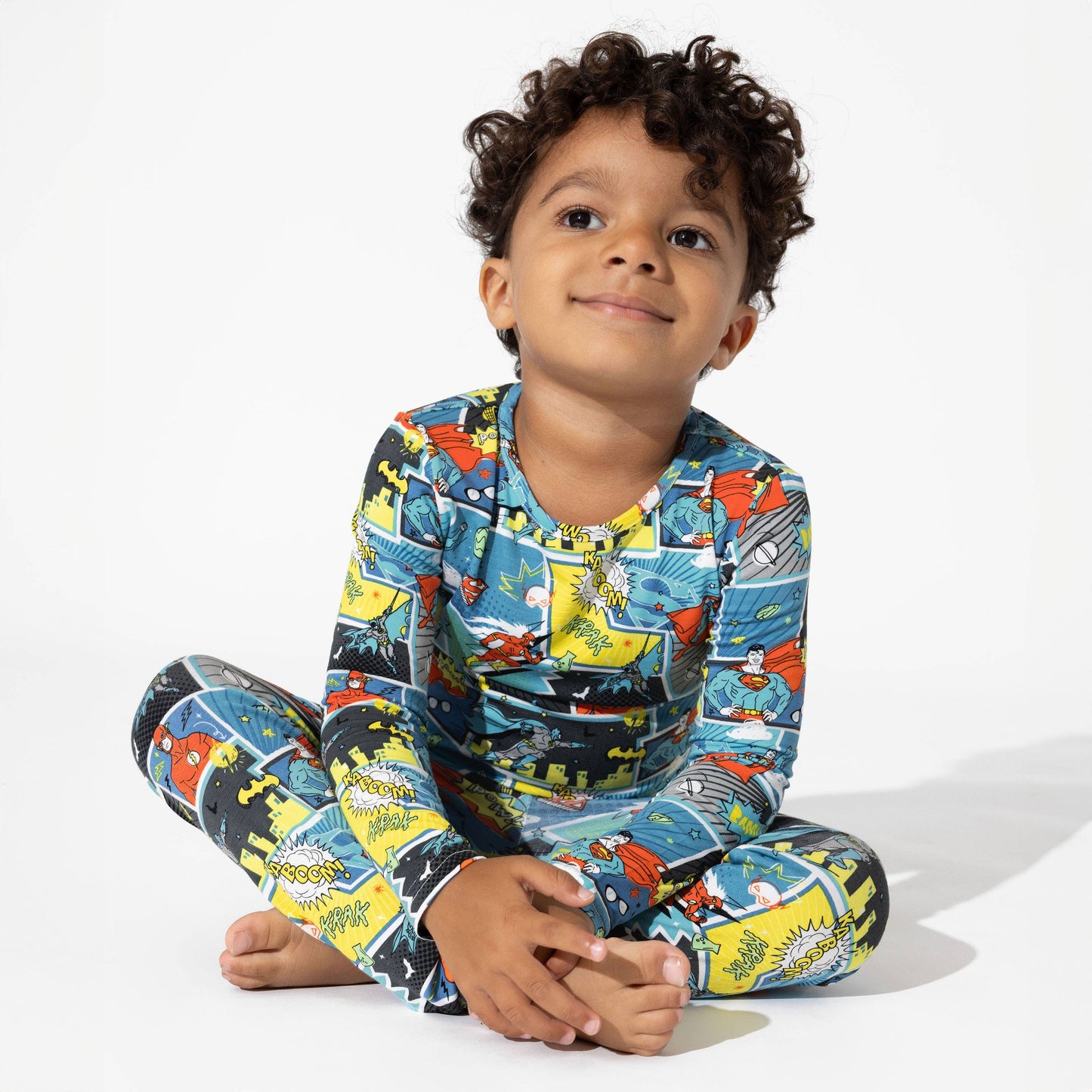 Justice League Heroes Bamboo Kids Pajamas: 9/10Y