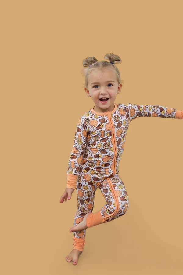 Dream Convertible Romper- TURKEY & TOUCHDOWNS
