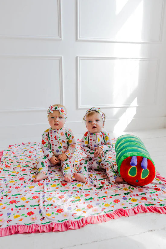 Dream Ruffle Blanket- ERIC CARLE LOVEBUG BLOOMS