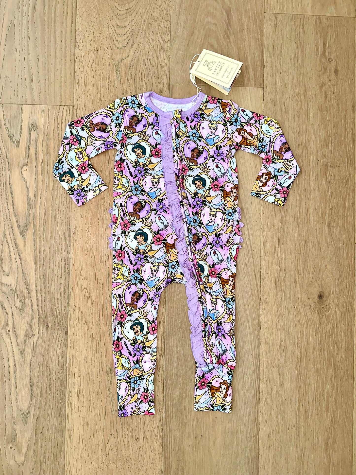 Bamboo Ruffle Zipper Romper (IVY)- FAV PRINCESS LOVE