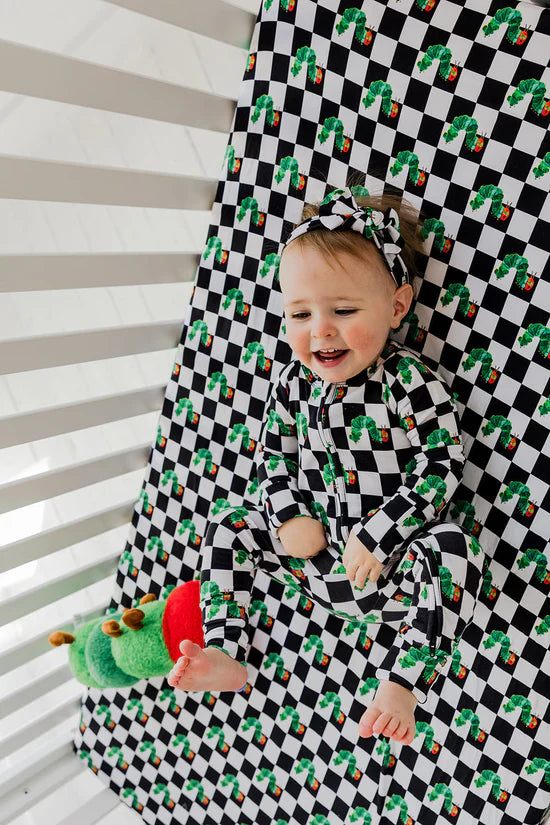 Dream Crib Sheet- ERIC CARLE CATERPILLAR CHECK