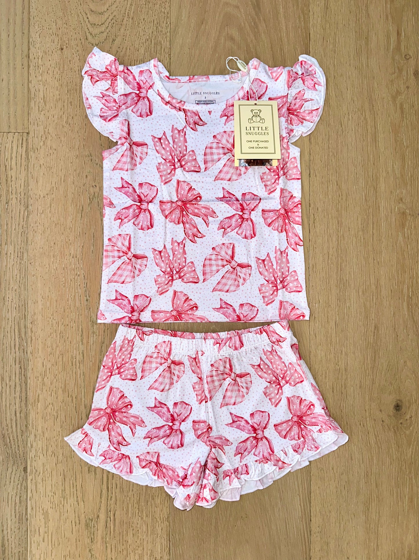 Bamboo Flutter Sleeve & Shorts Lounge Set (OLIVIA)- LOVIN’ BOWS