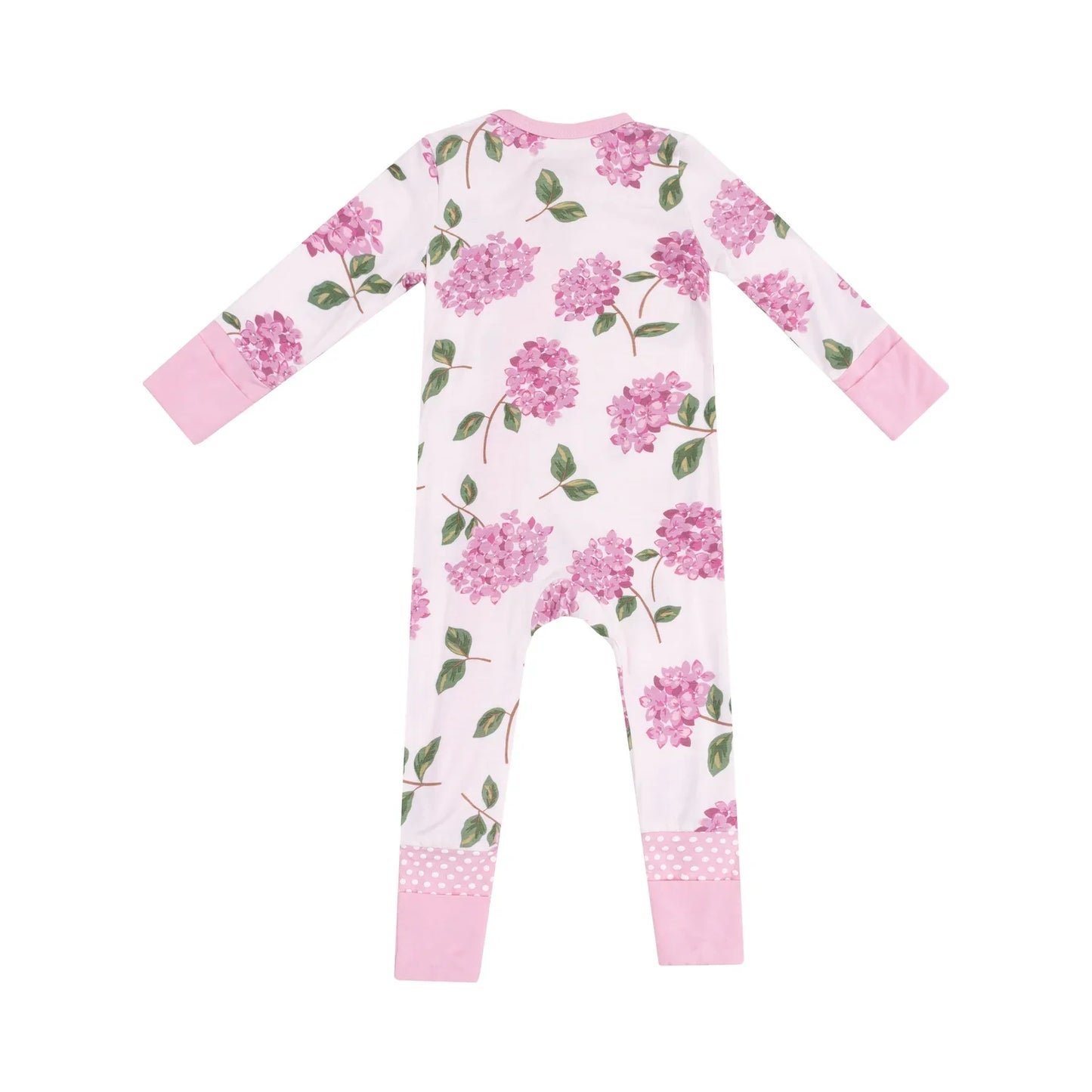 2 Way Zipper Convertible Romper- HYDRANGEAS