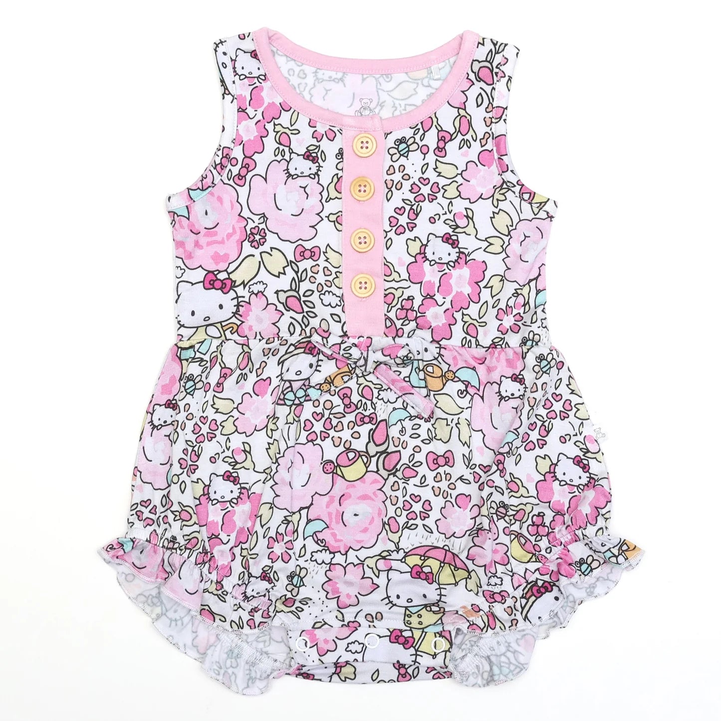 Bamboo Bubble Romper (ADELINE)- FLOWER GARDEN HELLO KITTY HK